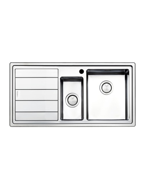 Samet Lavello Cucina 2 Vasche e Gocciolatoio Sinistro 100x50 cm
