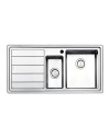 Samet Lavello cucina SAXT332 2 vasche e gocciolatoio sinistro 100x50 cm
