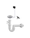 Samet, Lavello Cucina 1 Vasca 43,5x17 cm a Incasso, Modello Rondò EC192 a Pozzetto in Acciaio Inox Satinato