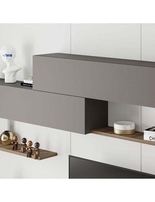 Parete attrezzata Kombat 260 colore hitit e light mocha