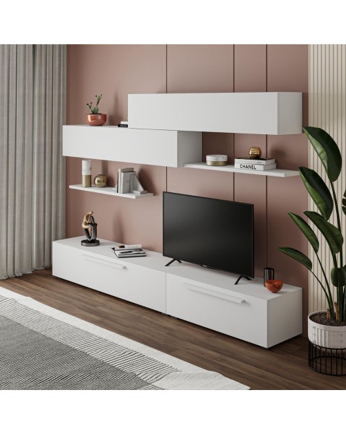Parete attrezzata Kombat 260 colore bianco