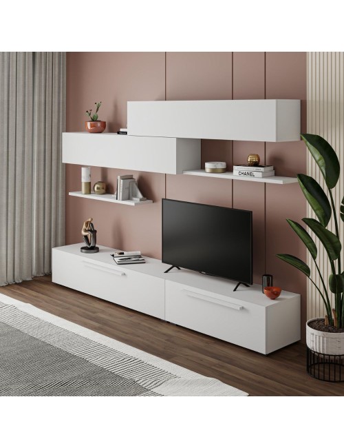 Parete attrezzata Kombat 260 colore bianco