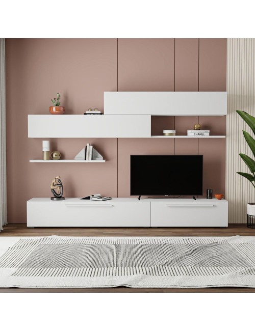 Parete attrezzata Kombat 260 colore bianco