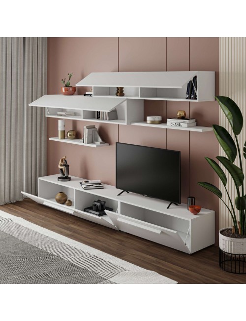 Parete attrezzata Kombat 260 colore bianco