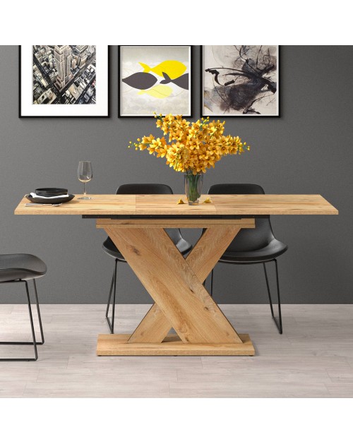 Tavolo allungabile Axi 120x75x76H colore rovere