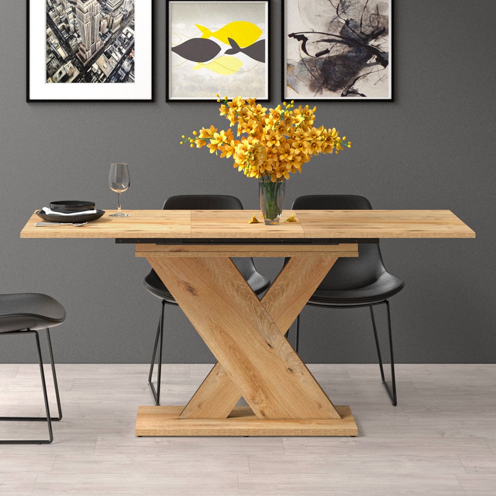 Tavolo allungabile Axi 120x75x76H colore rovere