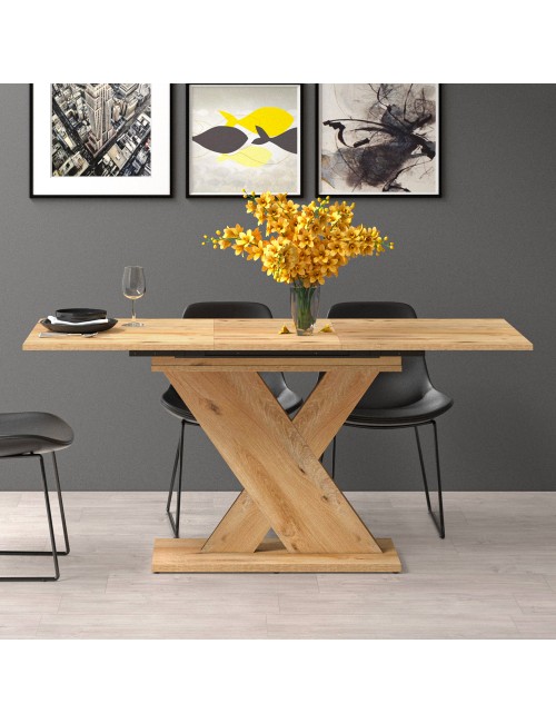 Tavolo allungabile Axi 120x75x76H colore rovere