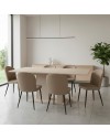 Tavolo allungabile Sone con allunga centrale 40 cm colore cashmere 130x85x75H