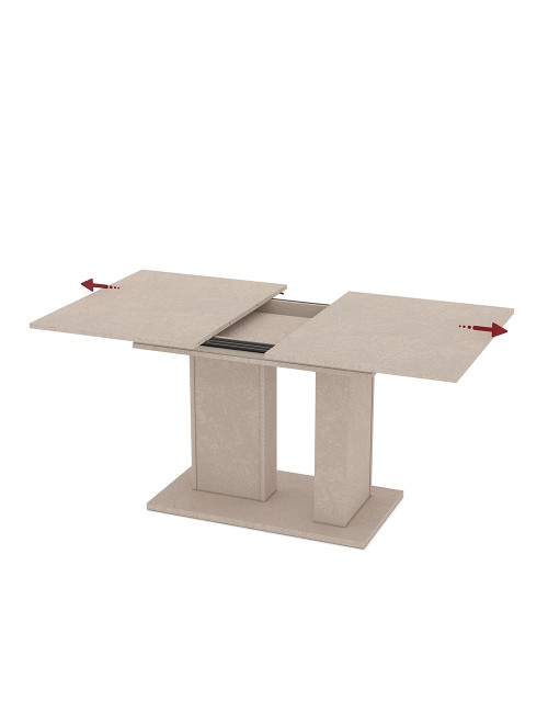Tavolo allungabile Sone con allunga centrale 40 cm colore cashmere 130x85x75H