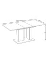 Tavolo allungabile Sone con allunga centrale 40 cm colore cashmere 130x85x75H