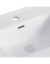 Lavabo Consolle da Appoggio LAV9060ES 61x36.5 cm in Ceramica Bianco Lucido – Stile Moderno