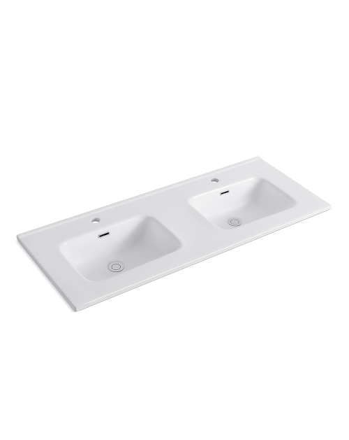 Lavabo Consolle da Appoggio LAV9140DS 141x46 cm in Ceramica Bianco Lucido – Design Elegante e Funzionalità