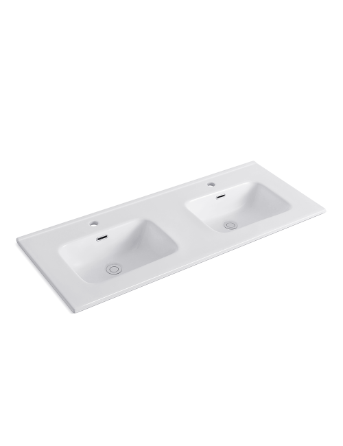 Lavabo Consolle da Appoggio LAV9140DS 141x46 cm in Ceramica Bianco Lucido – Design Elegante e Funzionalità