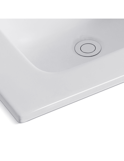 Lavabo Consolle da Appoggio LAV9140DS 141x46 cm in Ceramica Bianco Lucido – Design Elegante e Funzionalità