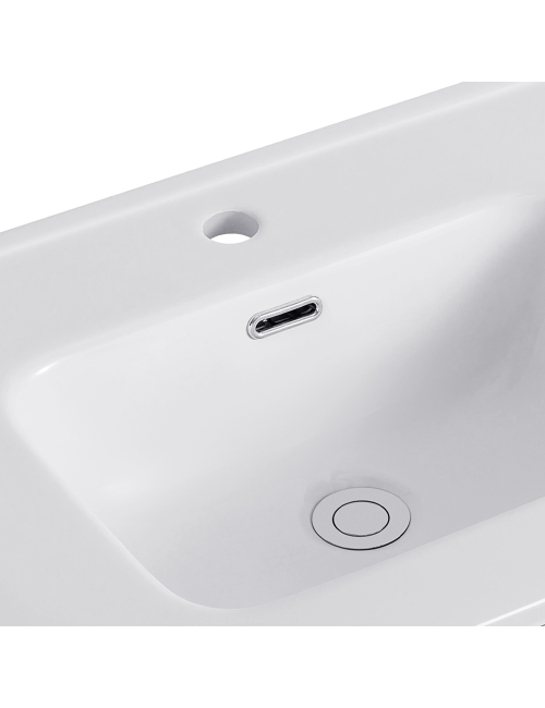 Lavabo Consolle da Appoggio LAV9140DS 141x46 cm in Ceramica Bianco Lucido – Design Elegante e Funzionalità