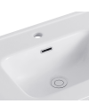 Lavabo Consolle da Appoggio LAV9140DS 141x46 cm in Ceramica Bianco Lucido – Design Elegante e Funzionalità