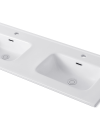 Lavabo Consolle da Appoggio LAV9140DS 141x46 cm in Ceramica Bianco Lucido – Design Elegante e Funzionalità