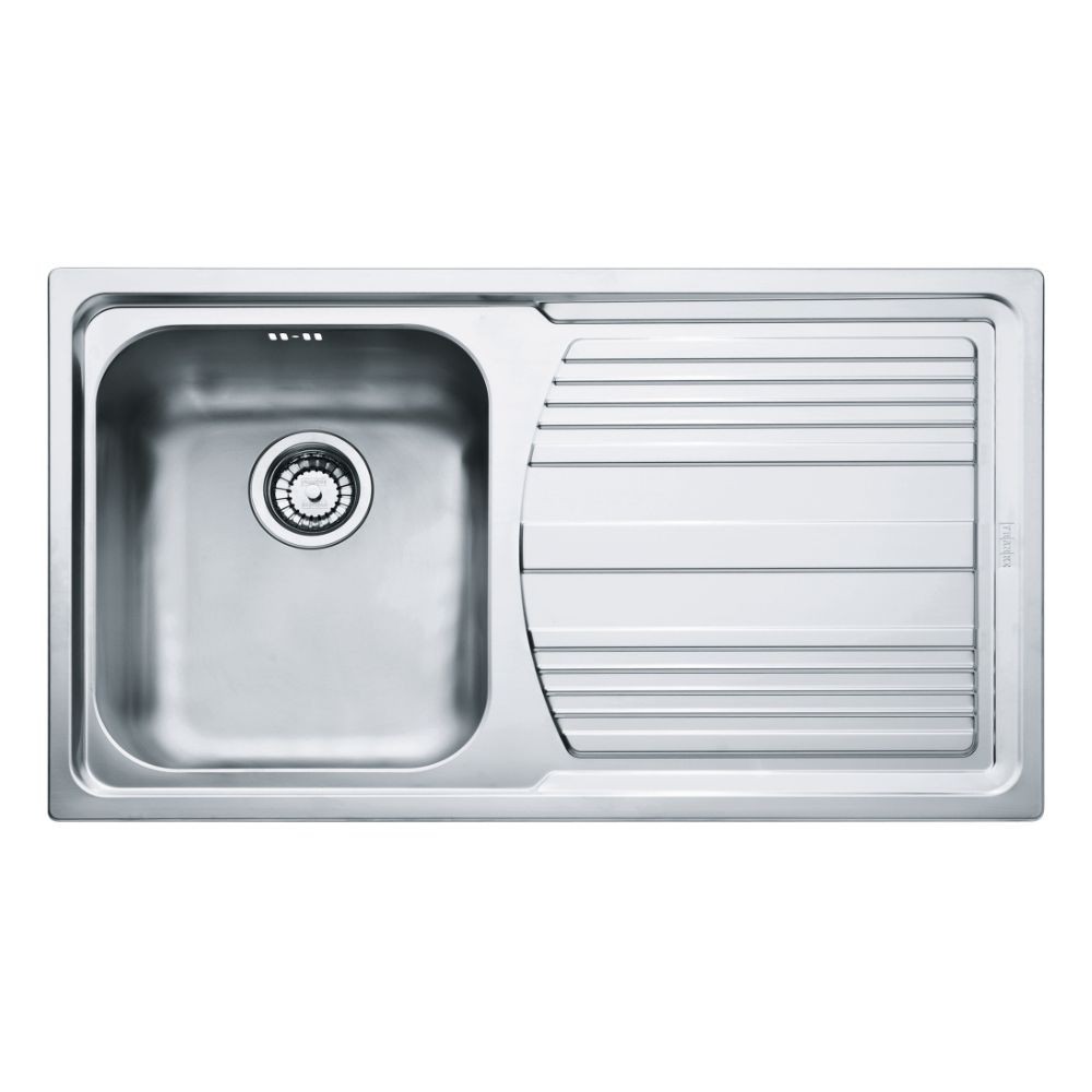 Lavello cucina da incasso Franke LLX611L 86x50 cm 1 vasca con gocciolatoio destro inox satinato