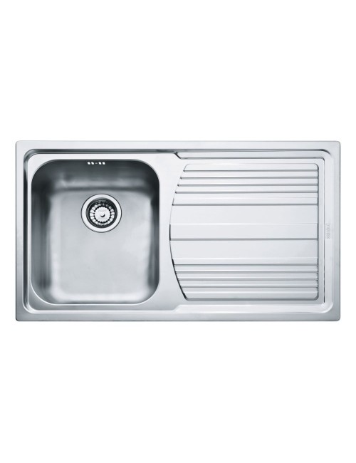 Lavello cucina da incasso Franke LLX611L 86x50 cm 1 vasca con gocciolatoio destro inox satinato