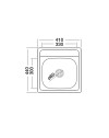 Lavello cucina incasso monovasca Samet SA179 inox 41x44x15H