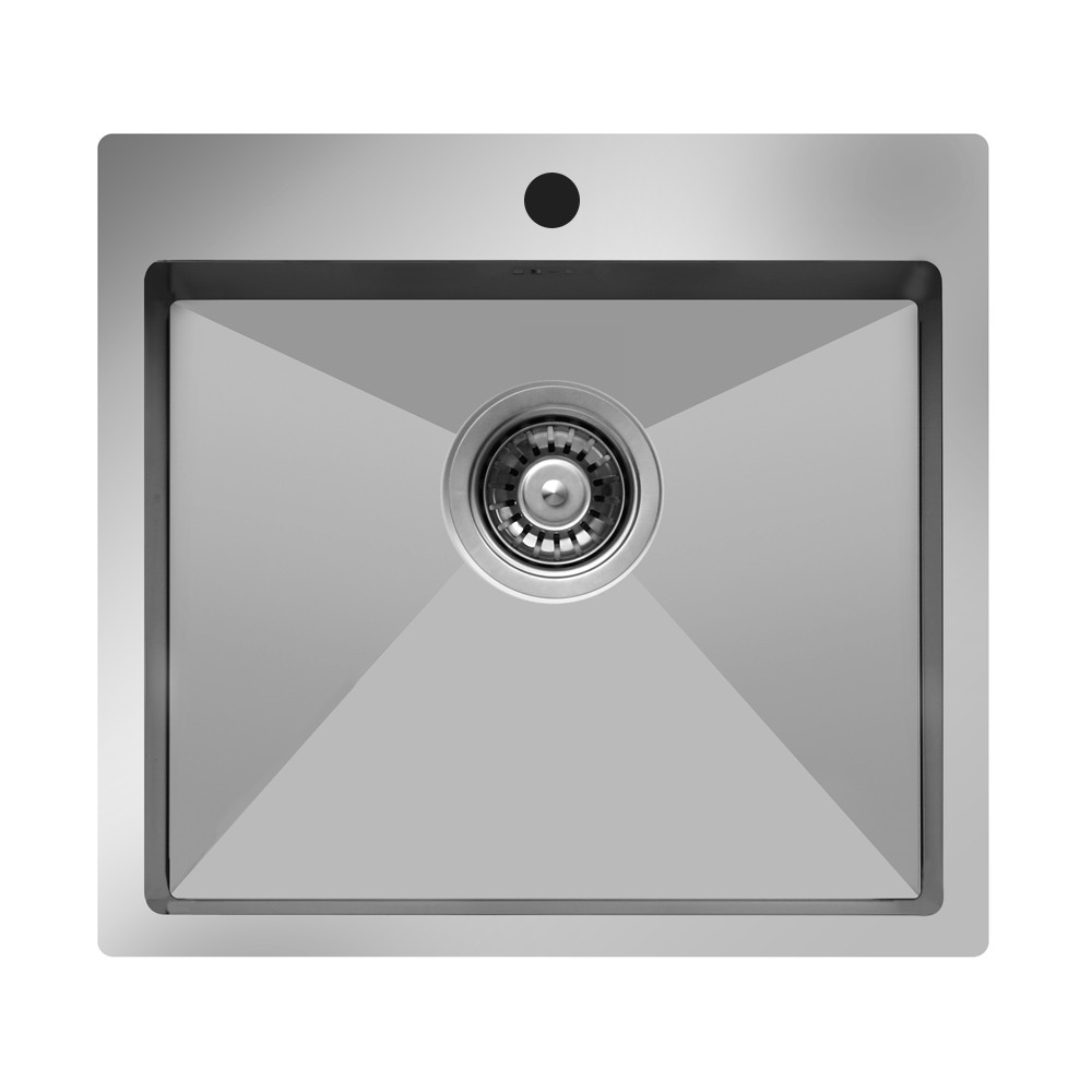 Lavello cucina incasso monovasca 55x50.5 cm inox Samet SA3104050