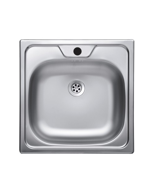 Lavello cucina incasso monostampo N244KR 1 vasca 48x48 cm. inox
