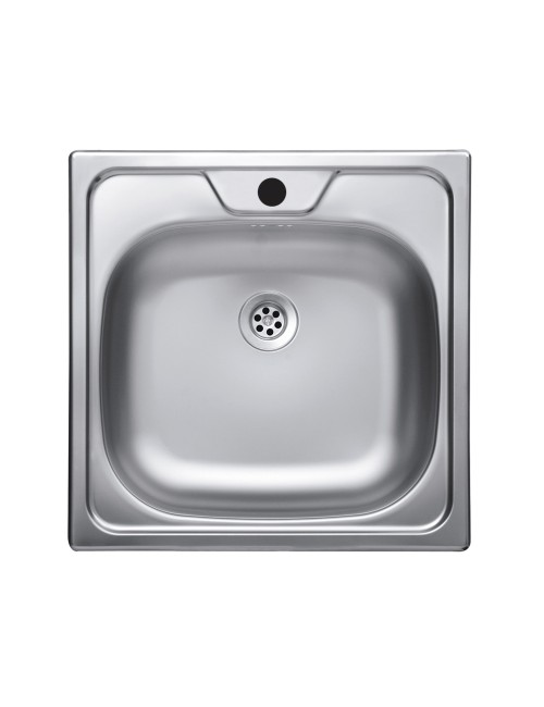 Lavello cucina incasso monostampo N244KR 1 vasca 48x48 cm. inox