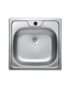 Lavello cucina incasso monostampo N244KR 1 vasca 48x48 cm. inox