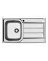 Lavello da incasso Tirreno861 in acciaio inox con vasca e gocciolatoio destro 86x50x18H