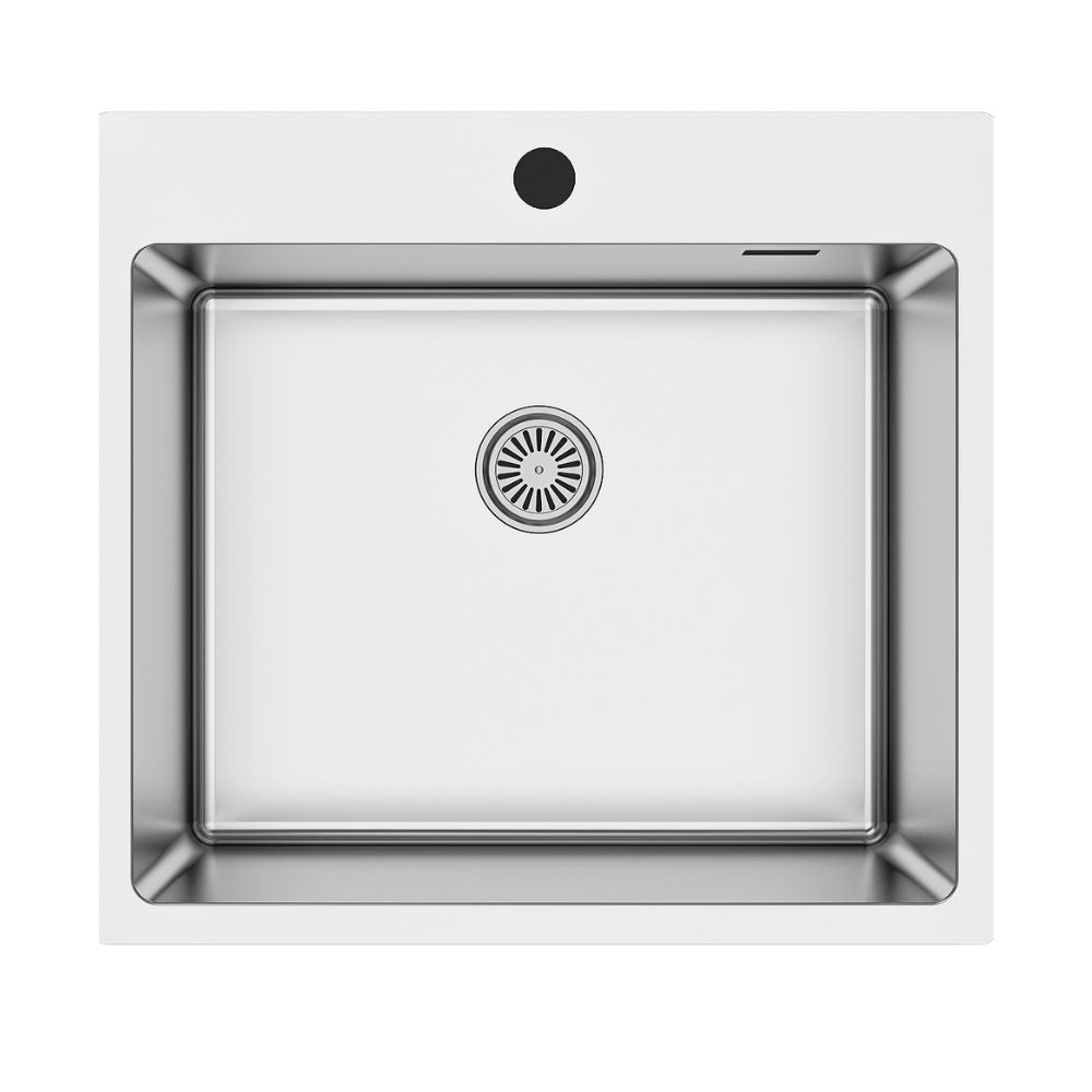Lavello incasso monovasca 55x50.5x20H Samet SA383 inox