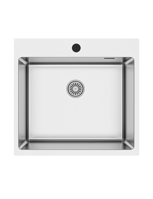 Lavello incasso monovasca 55x50.5x20H Samet SA383 inox