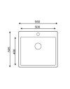 Lavello incasso monovasca 55x50.5x20H Samet SA383 inox