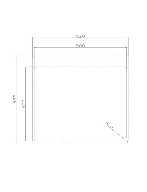 Lavello incasso monovasca 55x50.5x20H Samet SA383 inox