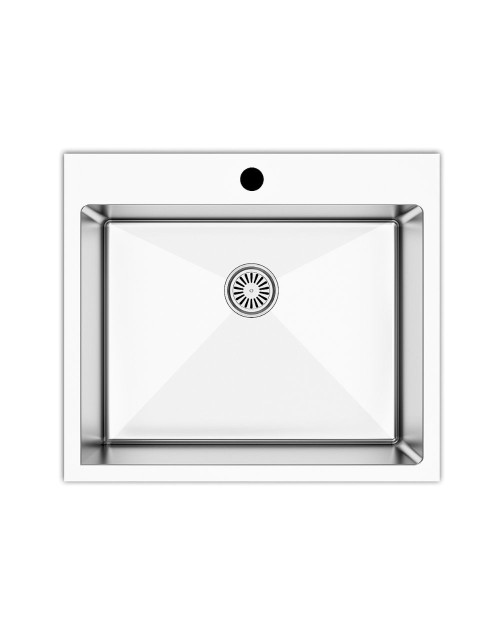 Lavello incasso monovasca 55x48x20H Samet SA3070 inox