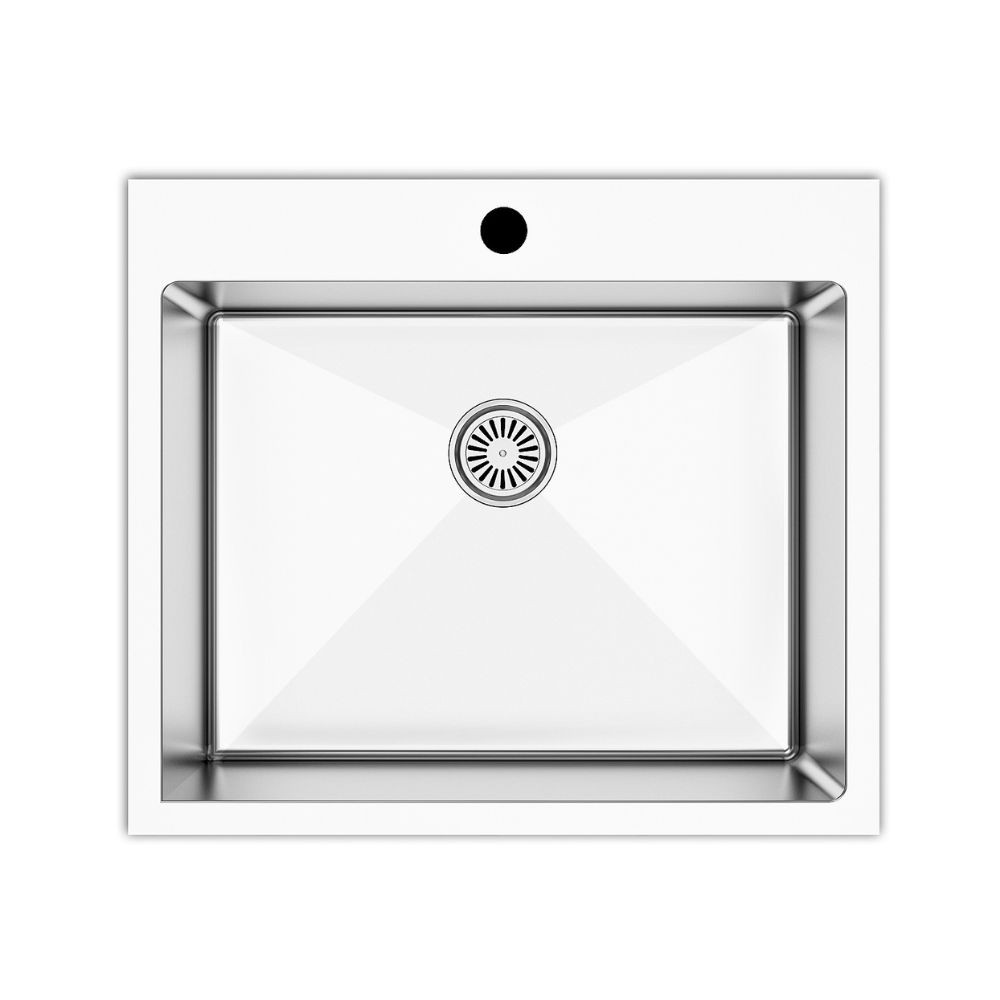 Lavello incasso monovasca 55x48x20H Samet SA3070 inox