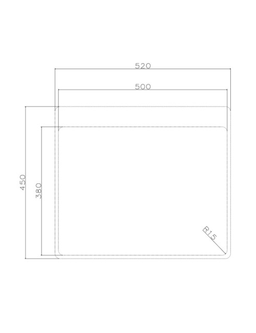 Lavello incasso monovasca 55x48x20H Samet SA3070 inox