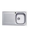 Lavello incasso cucina acciaio 86x50 cm una vasca e gocciolatoio sinistro SA278SX