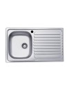 Lavello incasso cucina acciaio 86x50 cm una vasca e gocciolatoio destro SA278DX