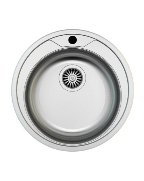 Lavello rotondo incasso per cucina SA02 inox diametro 51 cm