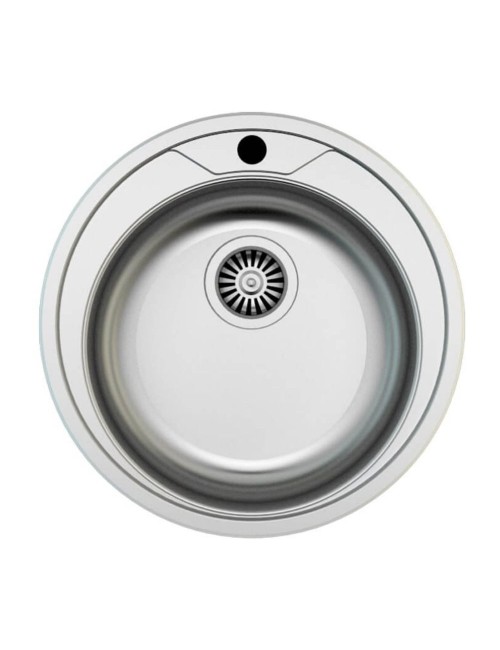 Lavello rotondo incasso per cucina SA02 inox diametro 51 cm