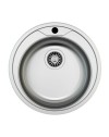 Lavello rotondo incasso per cucina SA02 inox diametro 51 cm
