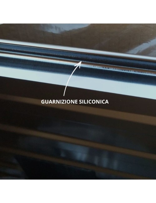 Lavello da incasso Tirreno116 in acciaio inox 2 vasche e gocciolatoio sinistro 116x50x18H