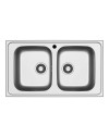 Lavello da incasso Tirreno862 in acciaio inox con doppia vasca 86x50x18H