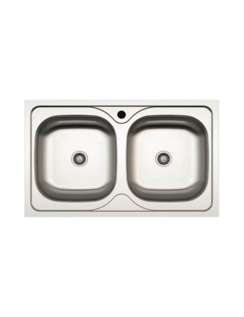 Lavello Incasso Cucina Acciaio 86x50 cm 2 Vasche MP862V Prezzo