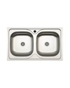 Lavello incasso cucina acciaio 86x50 due vasche MP862V