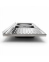 Lavello cucina acciaio appoggio 120x50 cm doppia vasca e gocciolatoio sinistro SA127SX