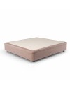 Letto Matrimoniale Sommier 180x200 con Contenitore in Tessuto Tortora – Design Essenziale e Salvaspazio