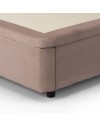 Letto Matrimoniale Sommier 180x200 con Contenitore in Tessuto Tortora – Design Essenziale e Salvaspazio