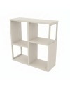 Libreria Mini Bolton 4 Vani Cashmere 62x22x62H – Versatile per Soggiorno e Salotto