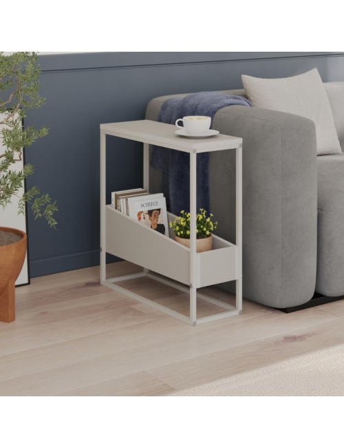 Tavolino da Salotto Lido Cashmere con Struttura in Metallo Beige